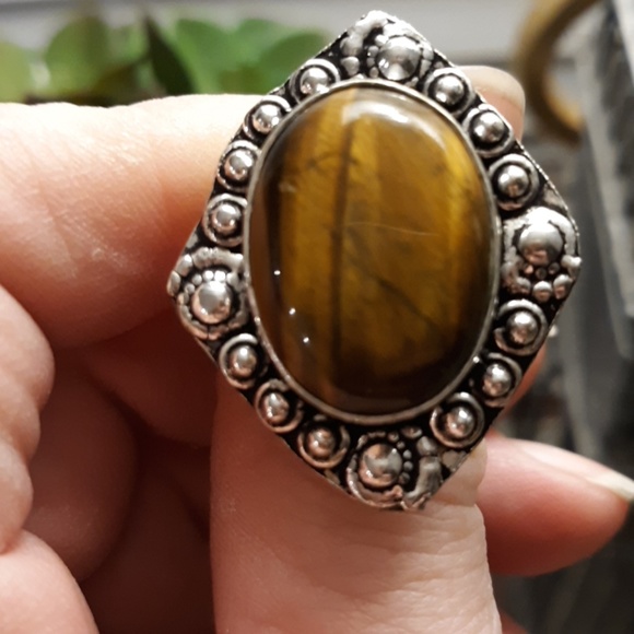 New Tiger Eye 925 Silver Ring. - Picture 7 of 8